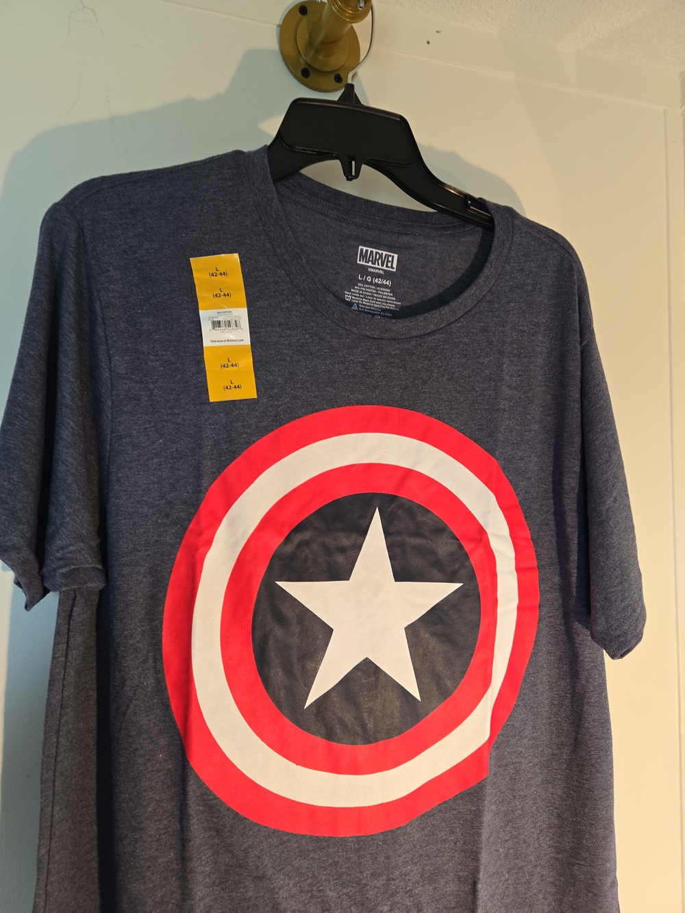Marvel Captain America Shield Tee - Navy, Red, White Large New